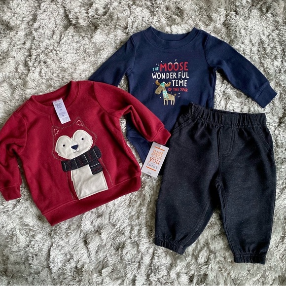 Carter’s NWT Baby 3 piece Matching Set Size 6 Months - Picture 1 of 4